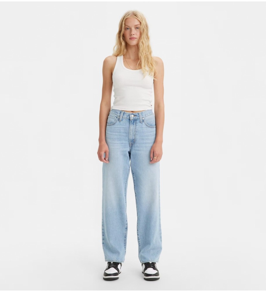 Calça jeans folgada Levi's de 1994, azul.