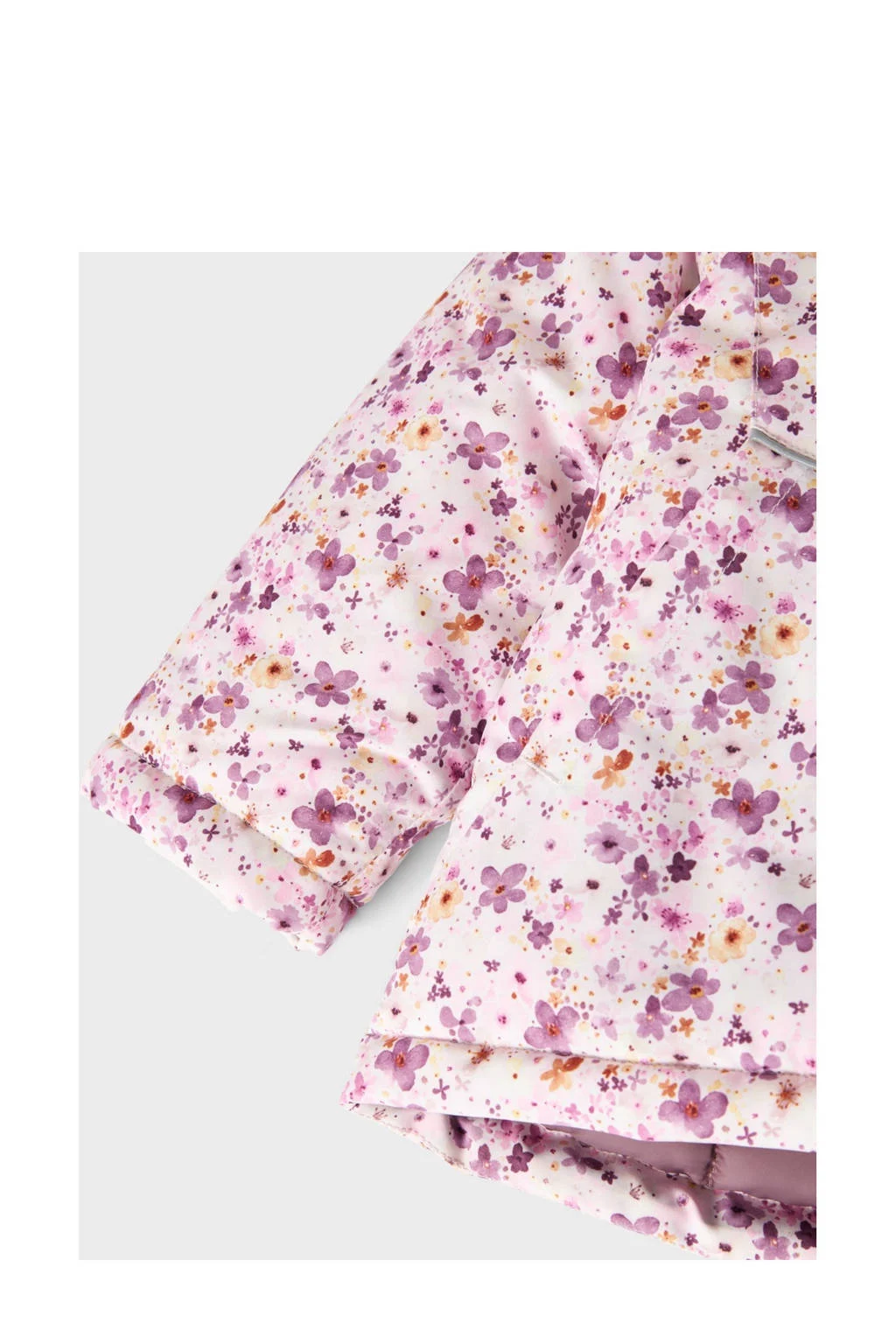 NAME IT gebloemdewinterjas NMFMAXI roze/rood/paars