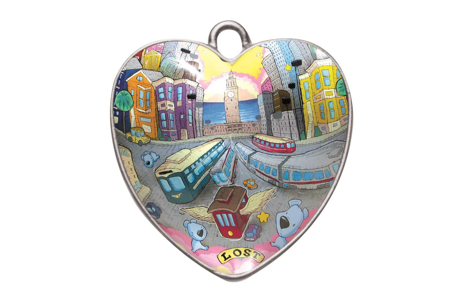 Anhänger Cabochon Herz, 25 x 27 mmCabochon - Schmuck zum Selbstgestalten