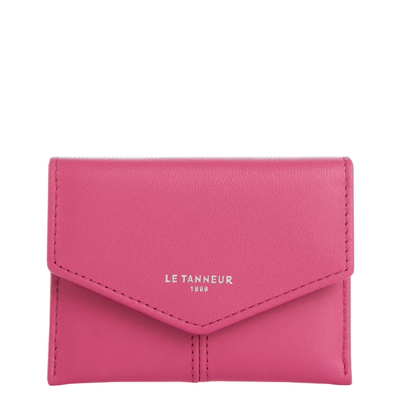 CHARLOTTE - Porte-cartes à rabat en cuir| Rose
