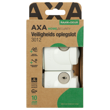 AXA Oplegslot voor raam SKG 1-ster buitendraaiend wit gelijksluitend 2 stuks
