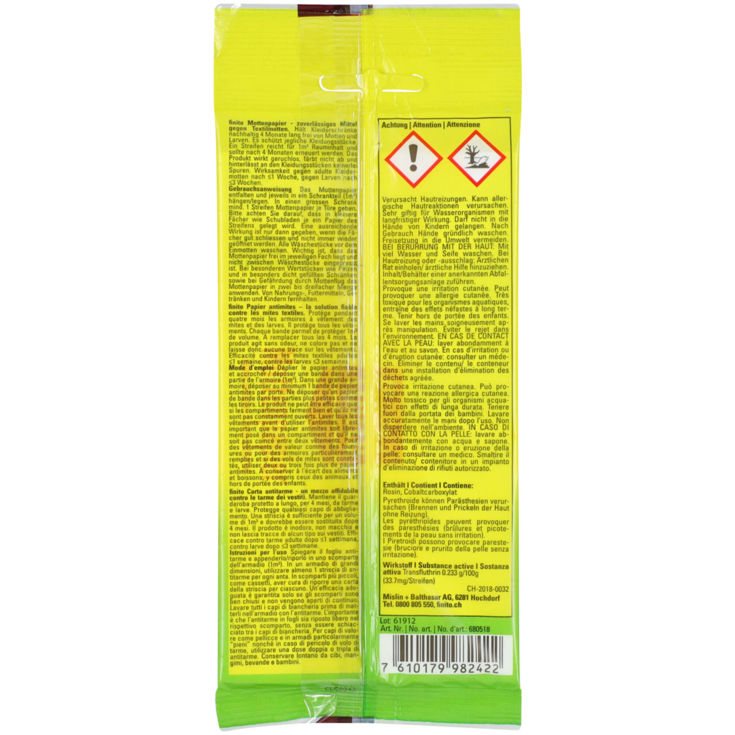 Finito Mottenpapier | 20 Stück