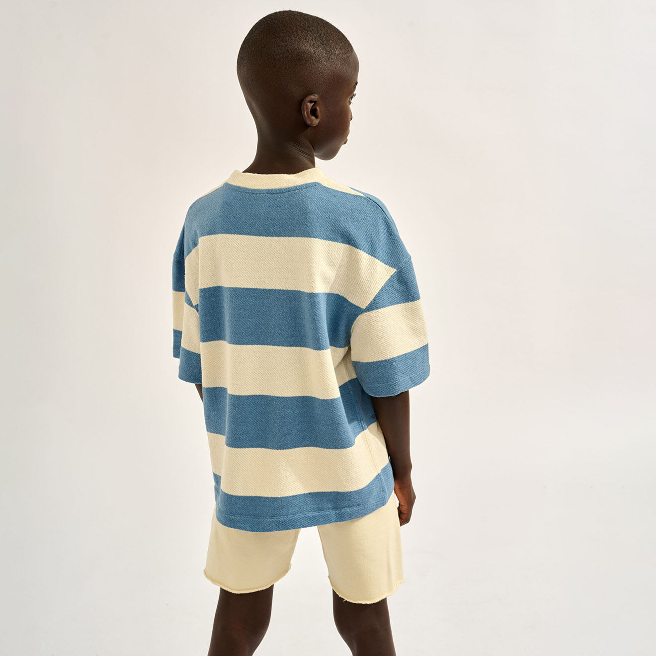 Bellerose T-Shirt Sine rayé blanc/bleu