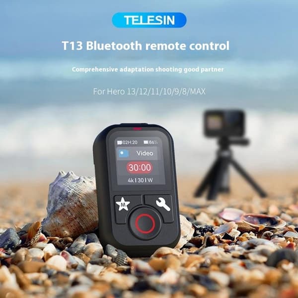 Fjernkontroll for GoPro Hero 13 12 11 10 9 8 GoPro MAX Bluetooth fargeskjerm