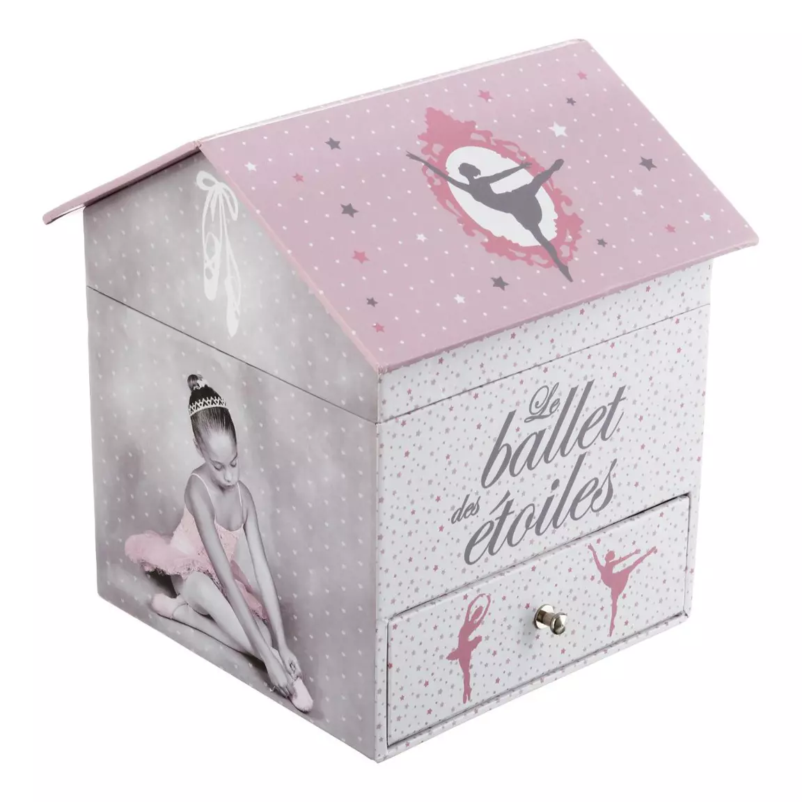 Boîte à musique enfant (H16 cm) Ballerine Rose