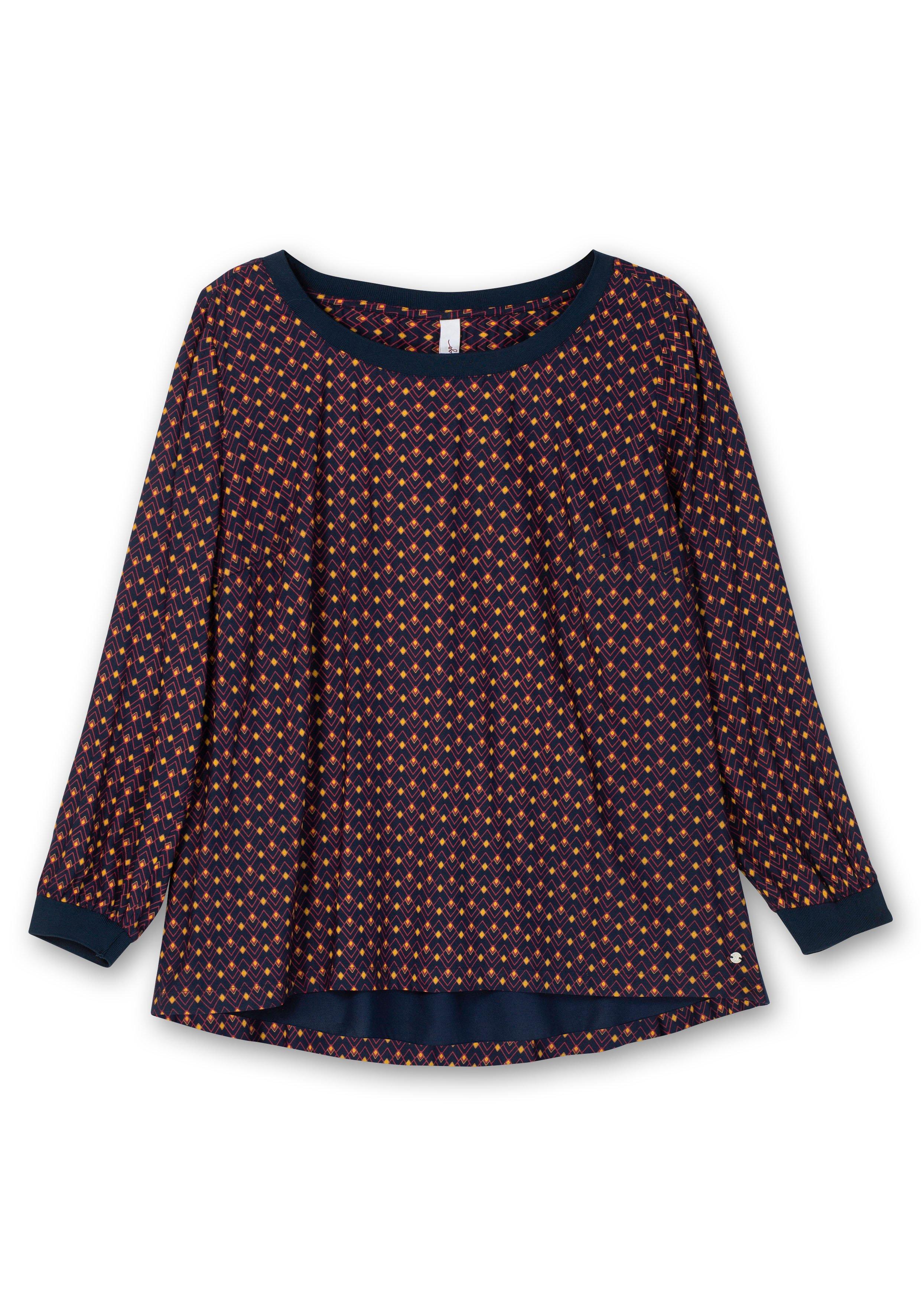 Tunika mit Minimal-Alloverprint, aus Twill