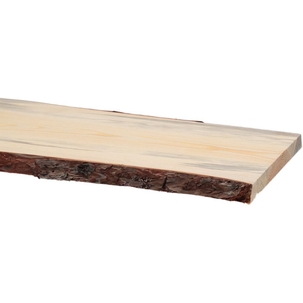 HYLLEPLATE FURU MED BARK 18X160-200X2000MM