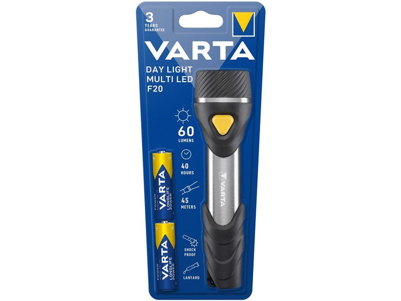 Varta Taschenlampe Day Light Multi LED F20 Robuste LED-Taschenlampe für den täglichen Gebrauch
