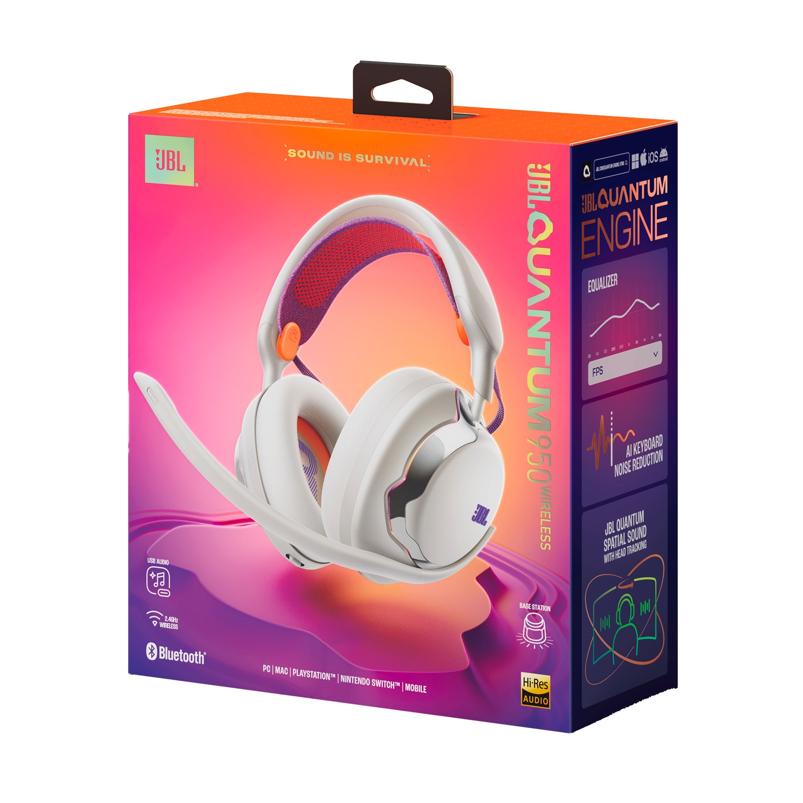 JBL Gaming-Headset »Quantum 950« A2DP Bluetooth Active Noise Cancelling (ANC) | Freisprechfunktion Kabelloses Gaming-Headset für mehrere Plattformen mit Noise-Cancelling