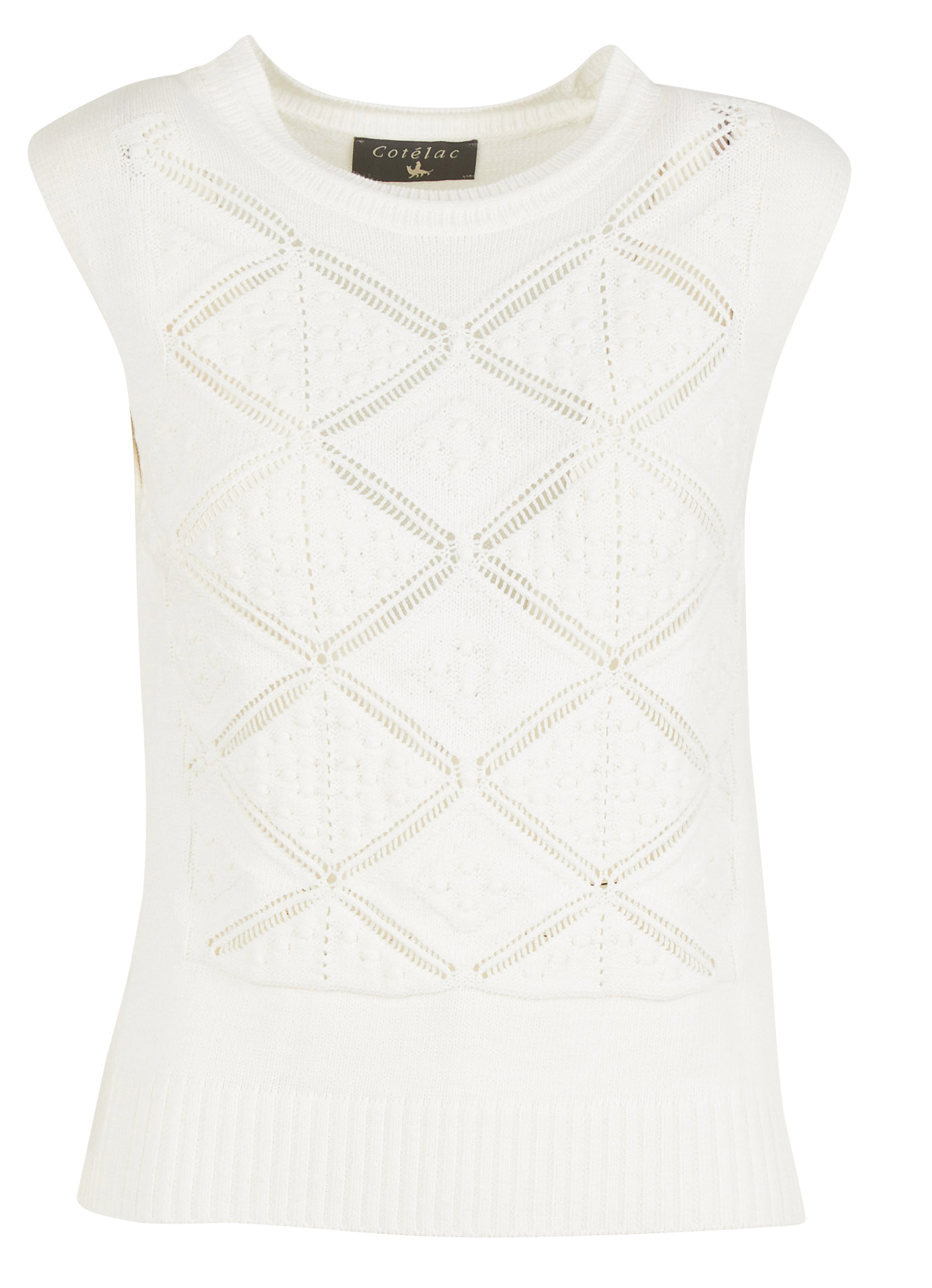 Pull débardeur droit en coton | Vert
