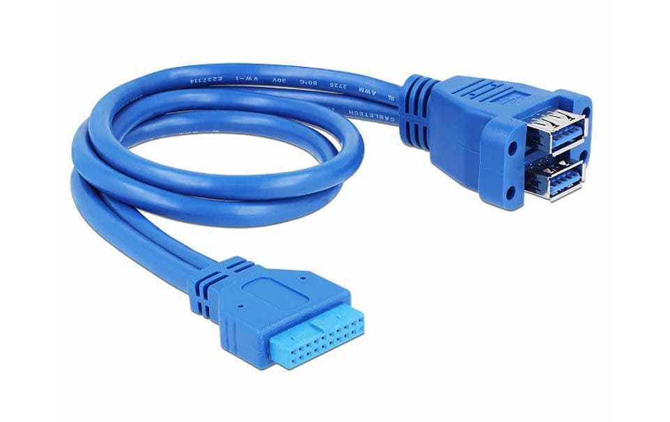 USB 3.0 Adapter USB-Pinheader - USB-A BuchseUSB 3.0-Buchsen auf Pin11-Kabel