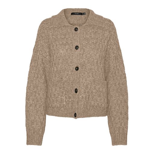 Vero Moda Carlie Polo Neck Cardigan, Silver Mink, L