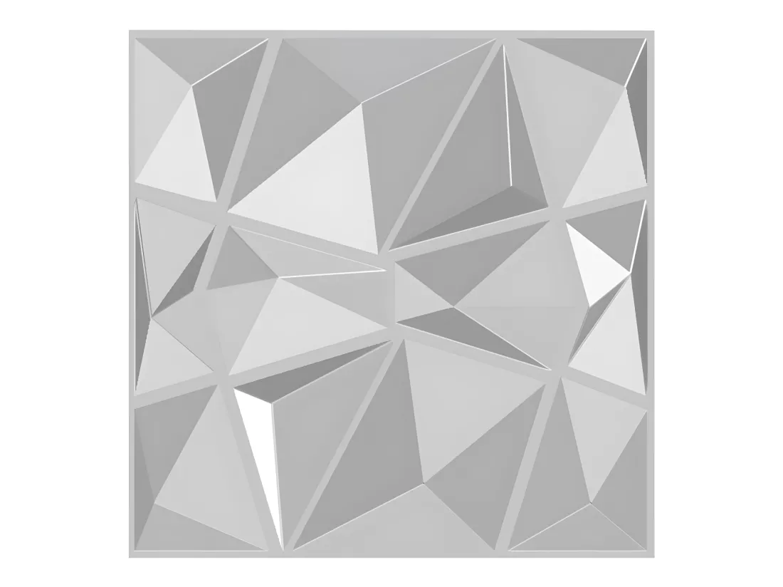 Panneau mural 3D à peindre - pack de 3m² - lot de 12 pièces - ANGLY