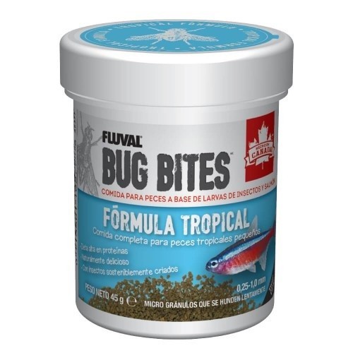 Ração para peixes Fluval Bug Bites em microgrânulos