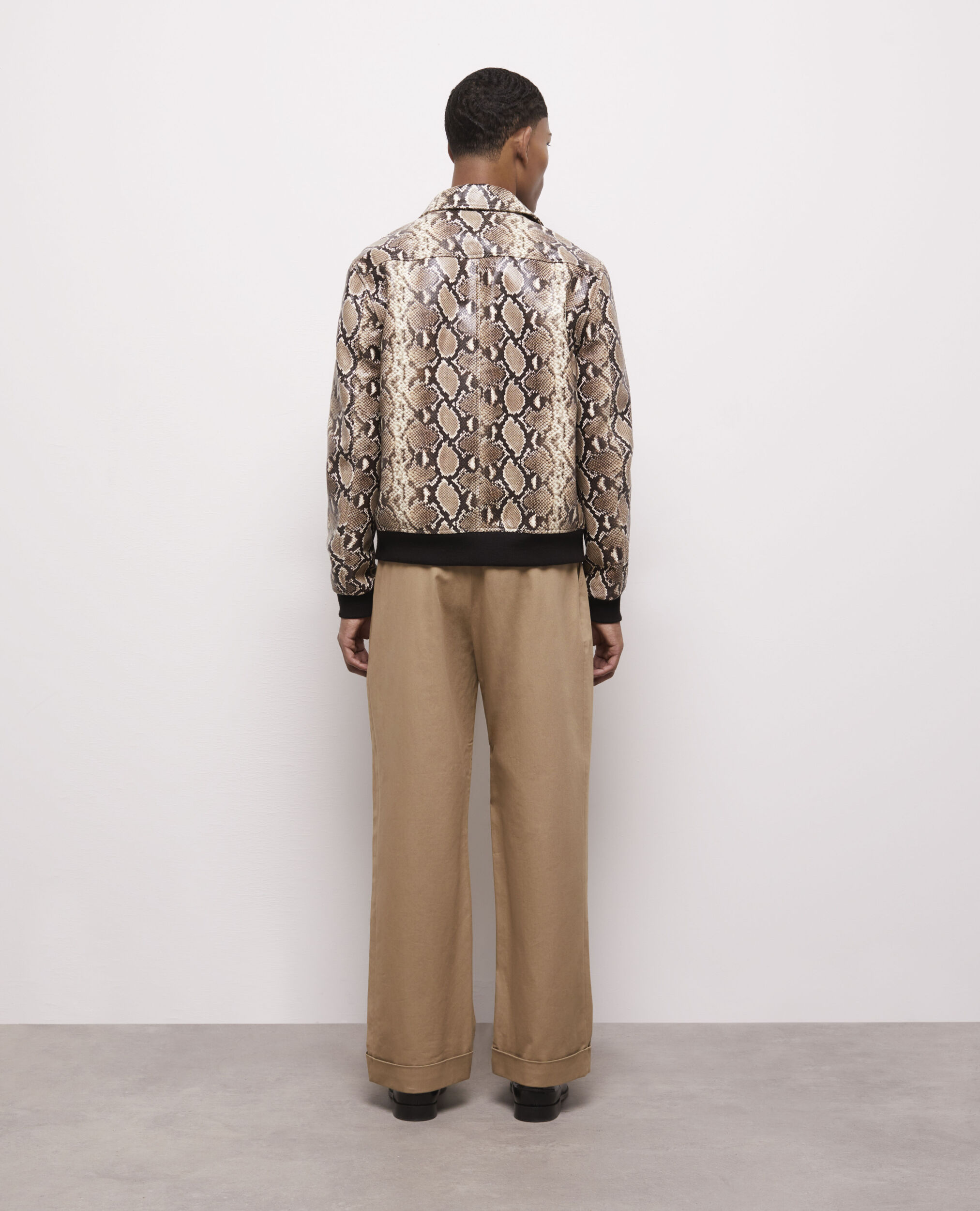 Blouson en cuir python