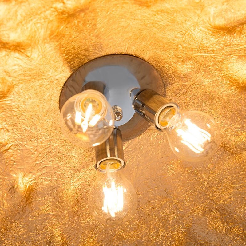 Industriële hanglamp zwart met goud 70 cm - Magna