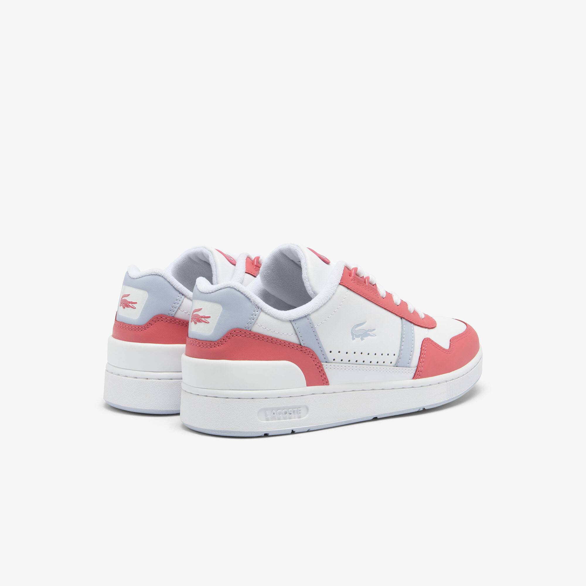 Damen-Sneakers T-CLIP CONTRASTED aus Leder Sneakers - Weiss - Lacoste - Damen