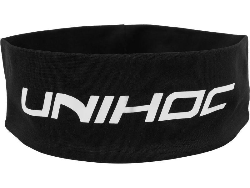 Unihoc Headband Classic Schwarz Breites elastisches Kopfband