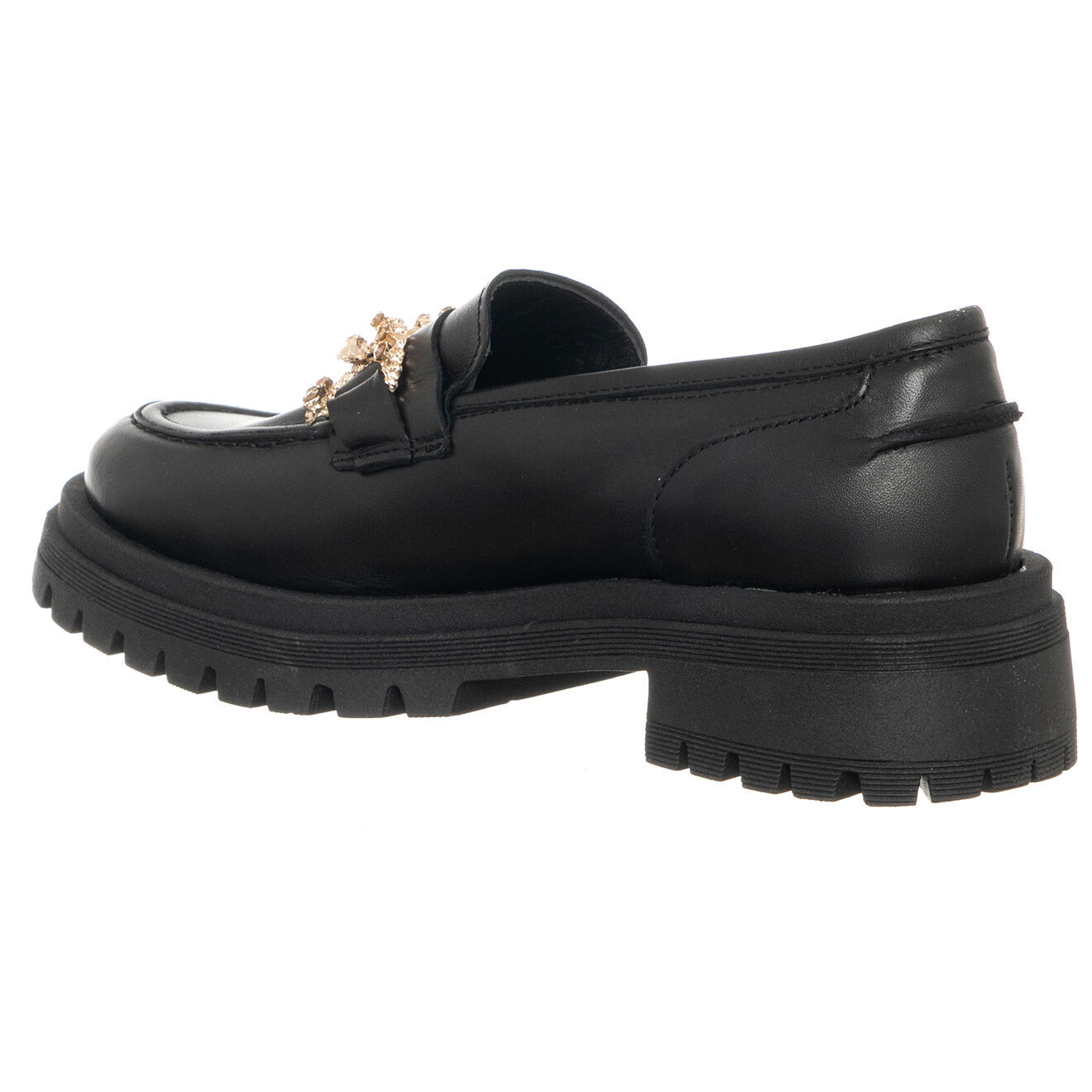 Loretta Pettinari Mocassins en Cuir Iena noirs - Talon 4.5 cm