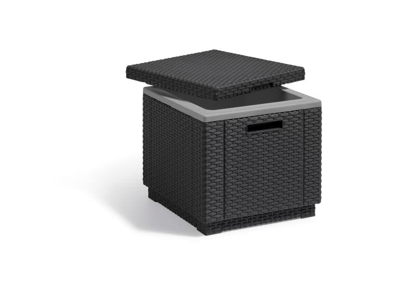 AlliBERT Lounge Tisch Ice Cube, Graphite, 40L, 42 x 42 x 41 Gartentisch