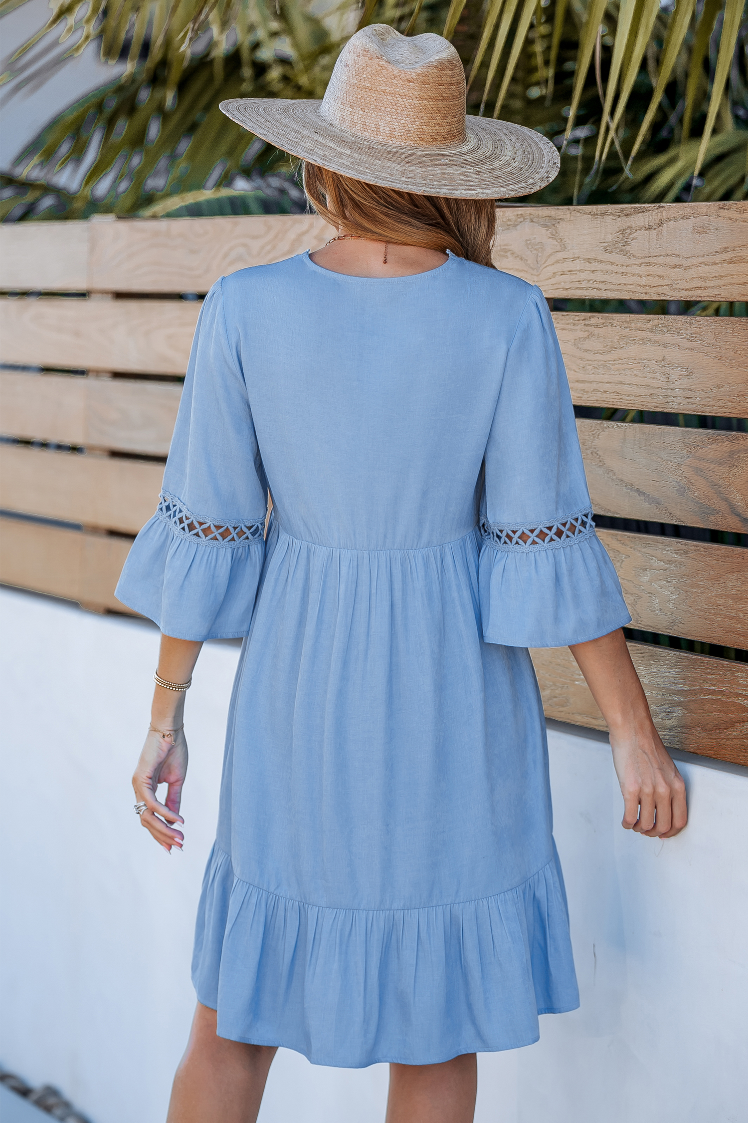 Robe mini à volants décoratifs