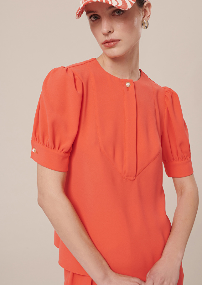 Blouse Tourterellecorail en crêpe