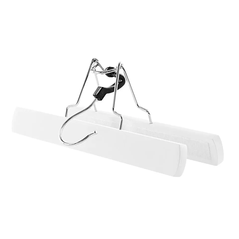 12 Broekhangers met Klemmen - Clip hangers - Wit
