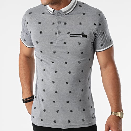 Polo Manches Courtes Twiggy Gris Anthracite Chiné