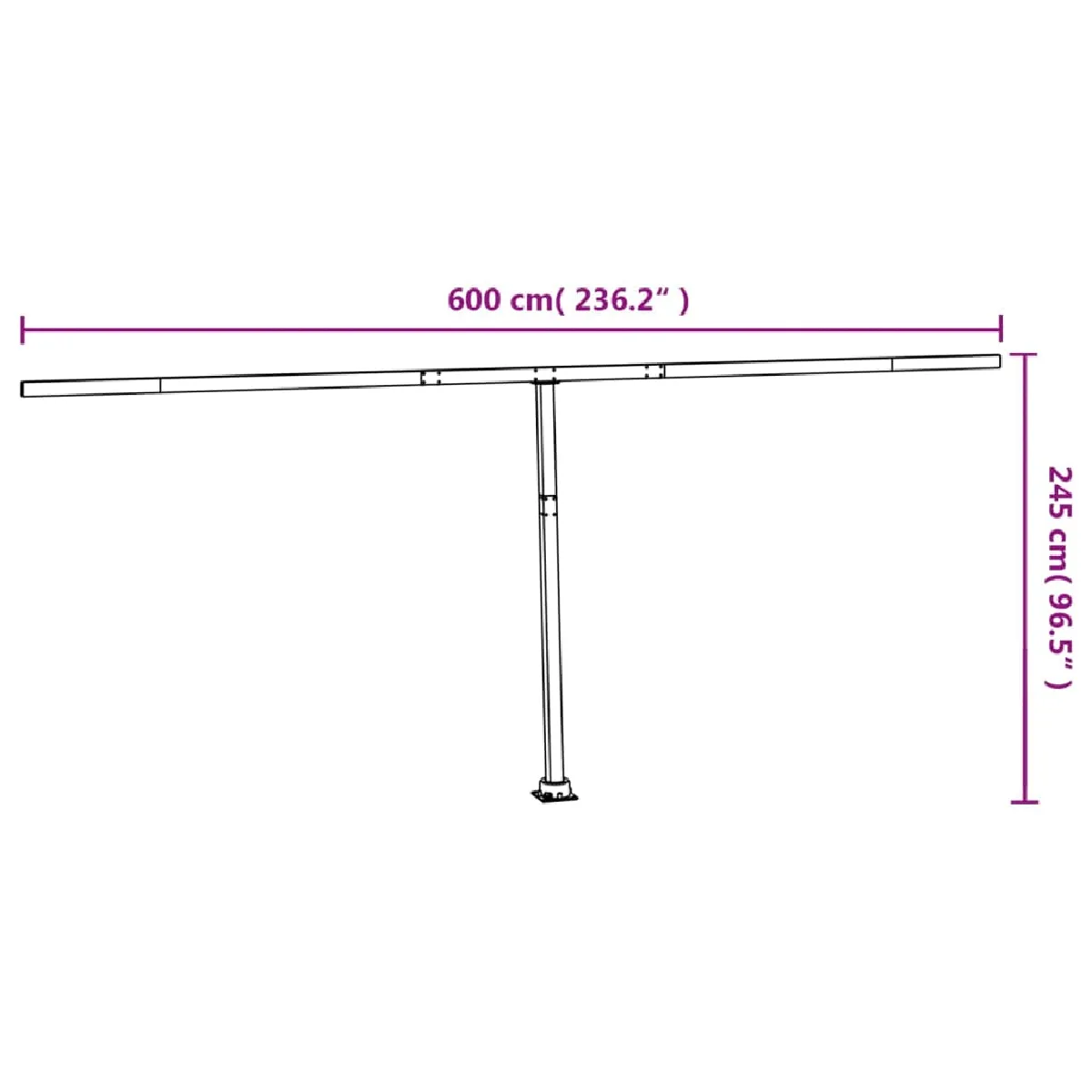 vidaXL jeu de poteaux 600 x 245 cm