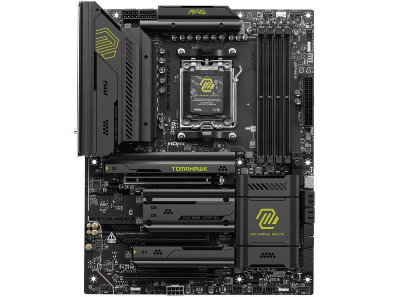 MSI Mainboard MAG X870E TOMAHAWK WIFI MSI MAG X870E TOMAHAWK WIFI Motherboard AMD X870E Sockel AM5 ATX