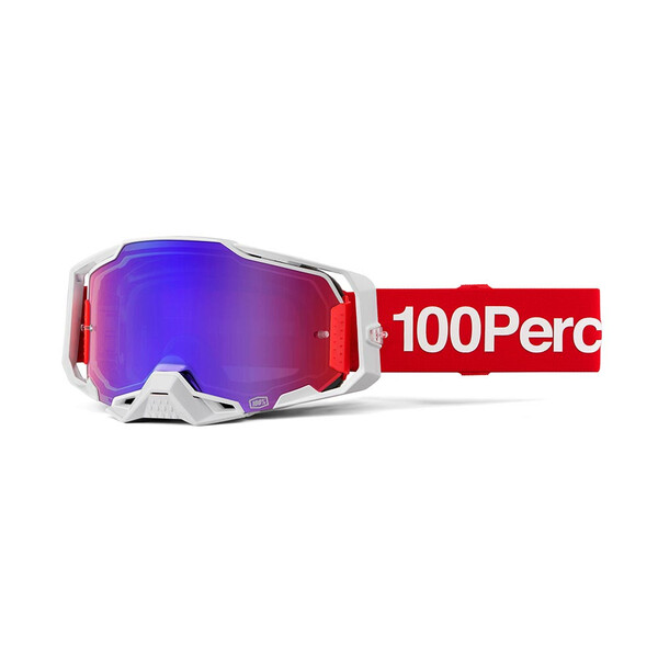 100% - Masque Armega Corbin HiPER® - Red/Blue Mirror Rouge / Blanc