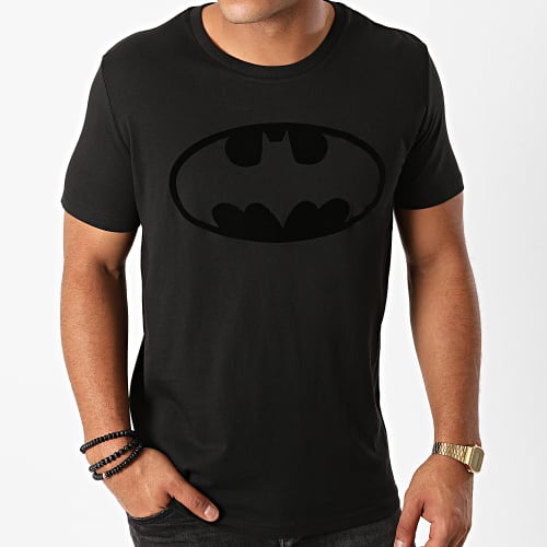 Tee Shirt Batman Logo Velvet Noir Noir