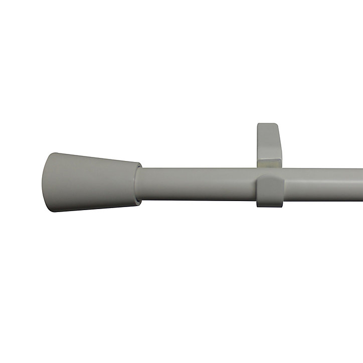 Kit de tringle à rideau extensible embout bouchon Pietro 120/210cm Ø16/19mm blanc
