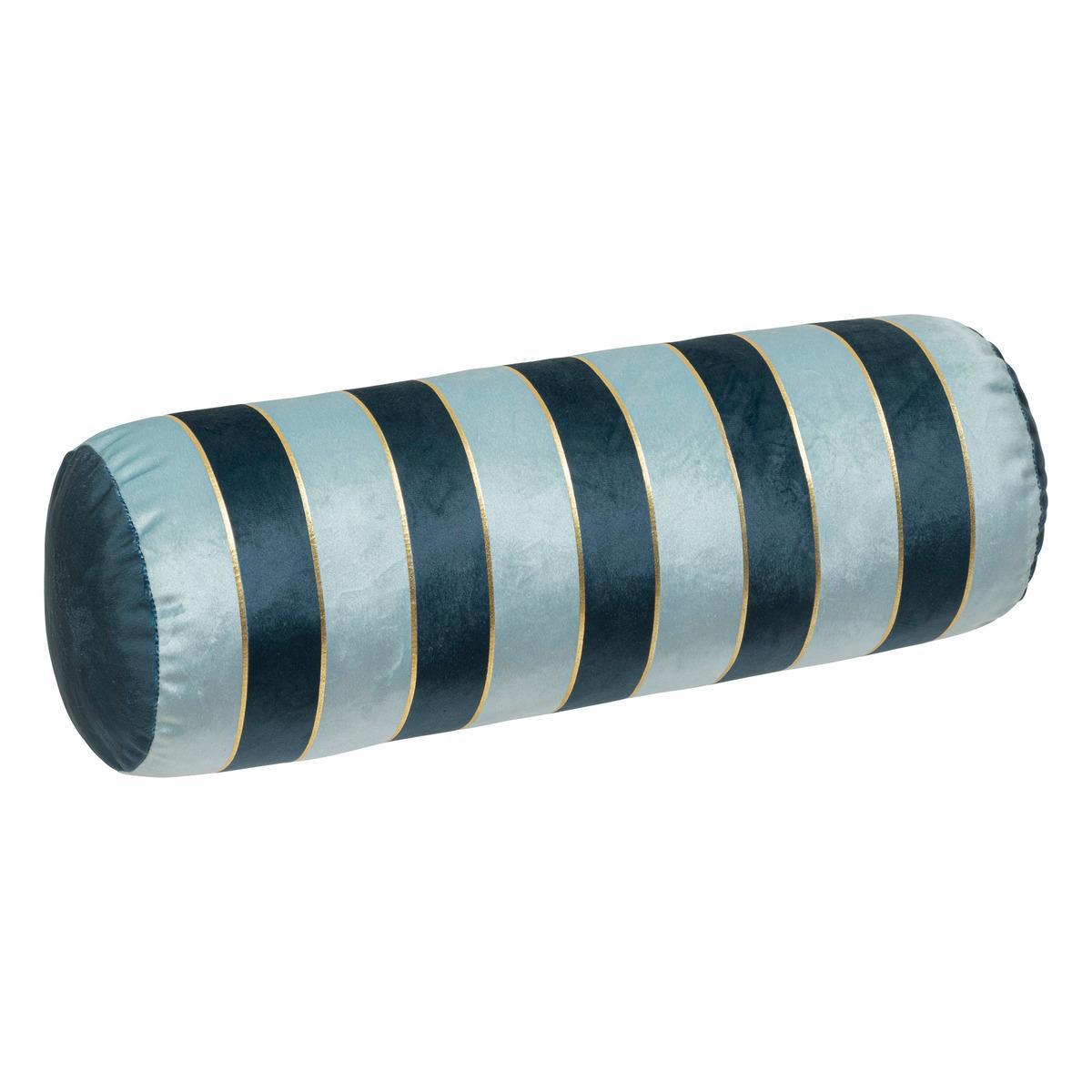 COUSSIN RAYE NELYA VELOURS BLEU 40X14CM