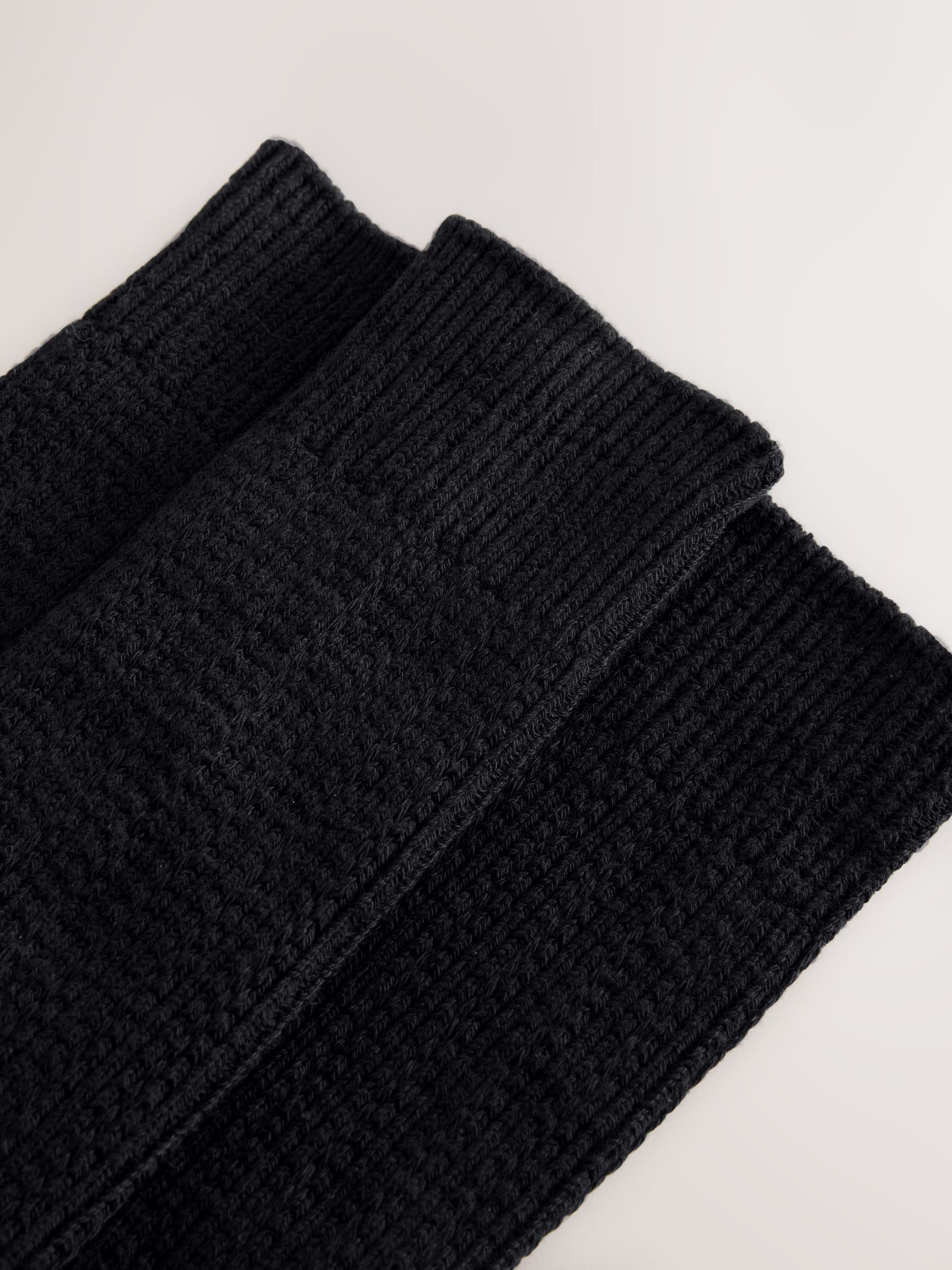 Zwart - Cotton Slub Slouchy Ankle Socks 3 Pack