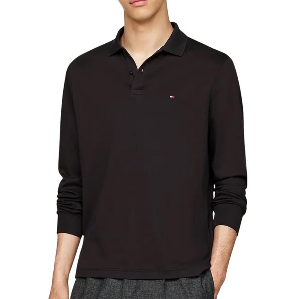 Tommy Hilfiger Polo Manches Longues Noir Homme Tommy Hilfiger Liquid