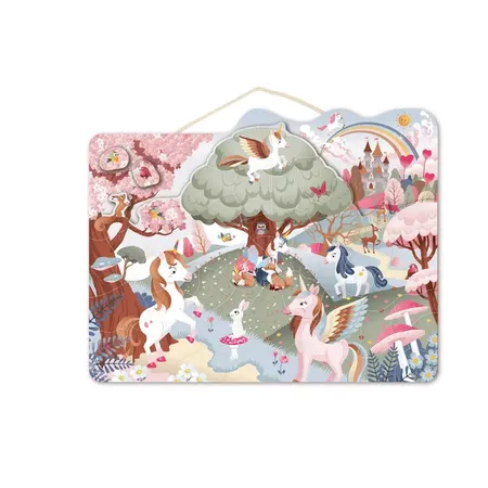 Speedy Monkey Magnetisches Puzzle Einhorn 42x33x1cm