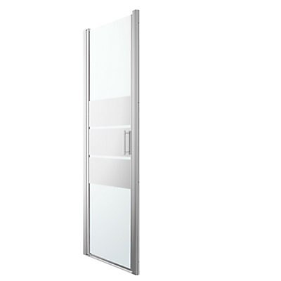 Porte de douche pivotante ouverture totale GoodHome Beloya miroir 70 cm
