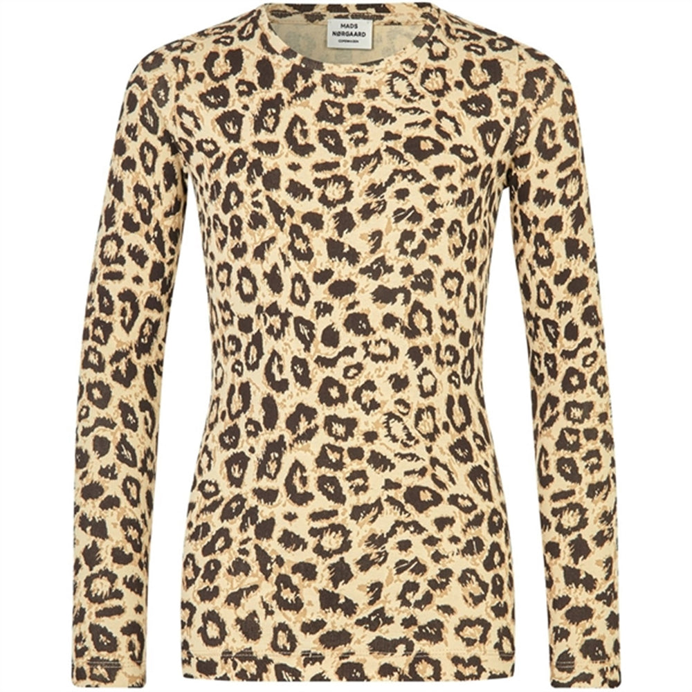 Organic Talino Bluse Leo Aop/Black Coffee
