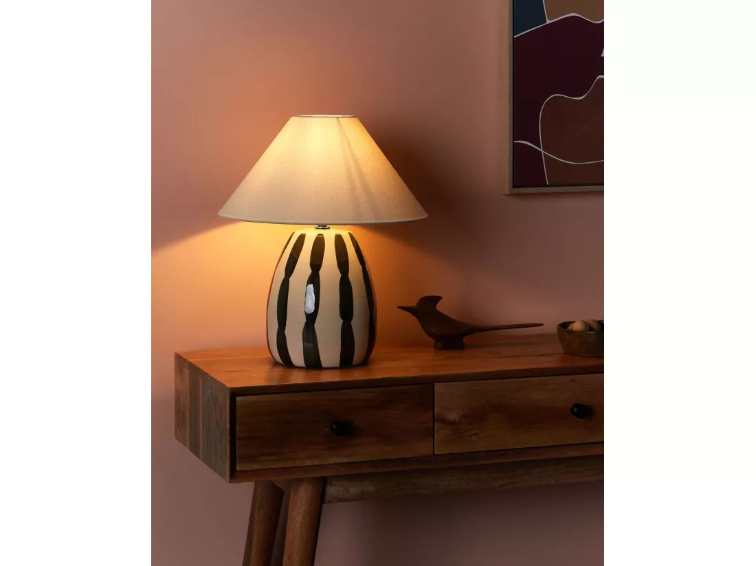 Lampe à poser LUCHETTI Céramique Noir