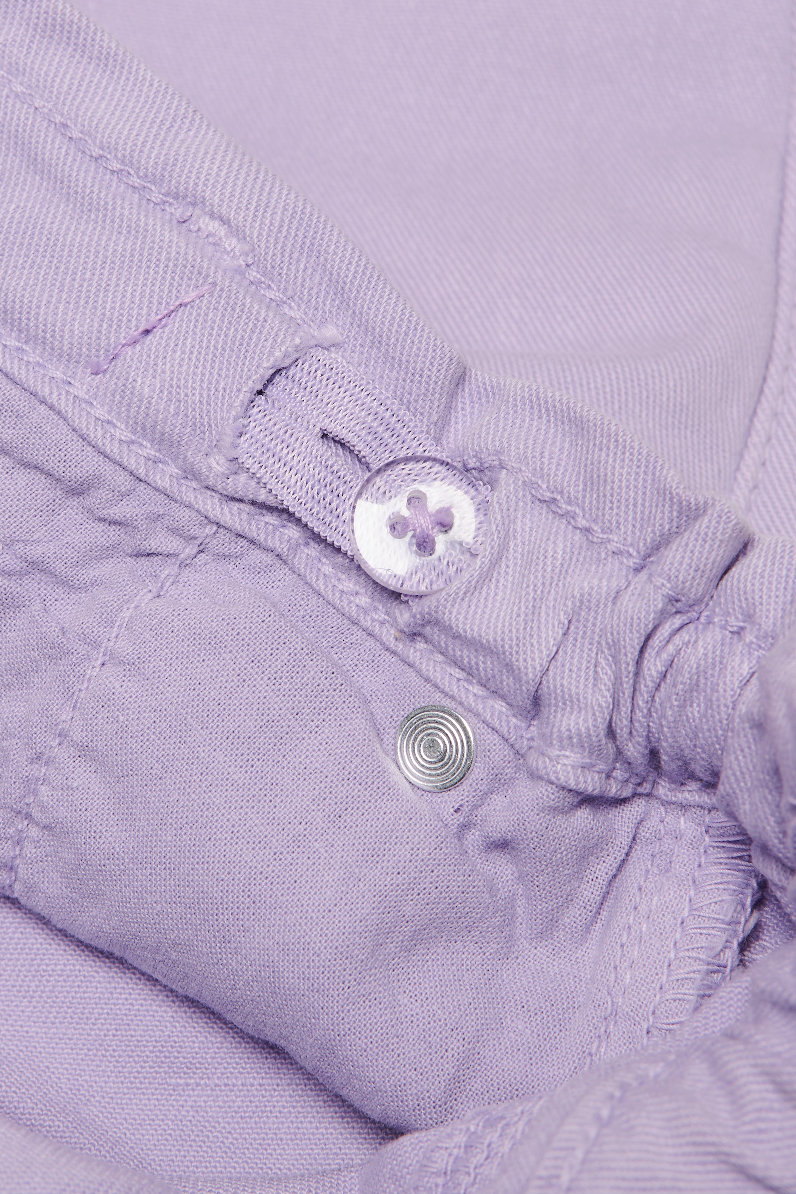 KOGNEW Mittlere Taille Verkürzt Hose mit weitem Beinschnitt Purple Rose