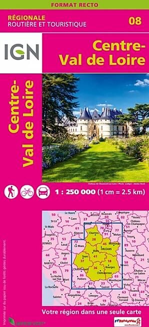 IGN - NR08 CENTRE VAL DE LOIRE 1 250 000