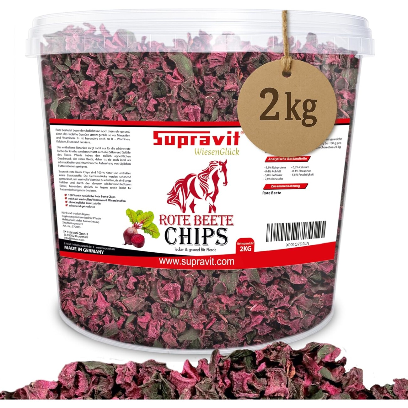 Supravit Rote Beete Chips 2kg Pferdeleckerli
