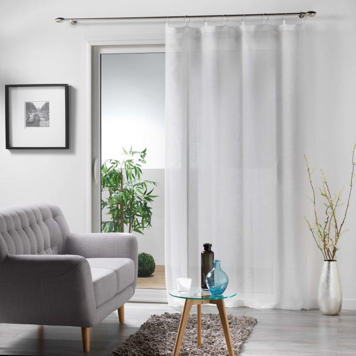 PANNEAU A ANNEAUX 140X240CM MILZA BLANC