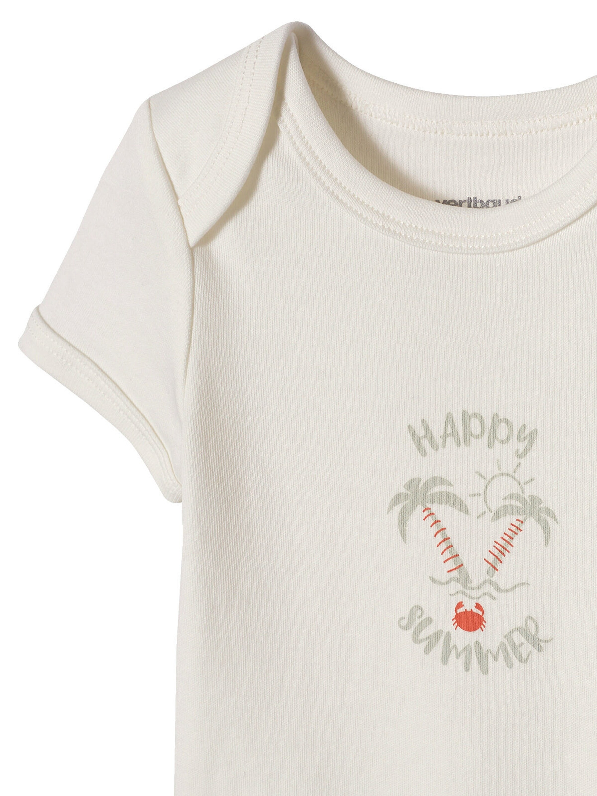 Vertbaudet 3er-Pack Baby Schlupfbodys aqua