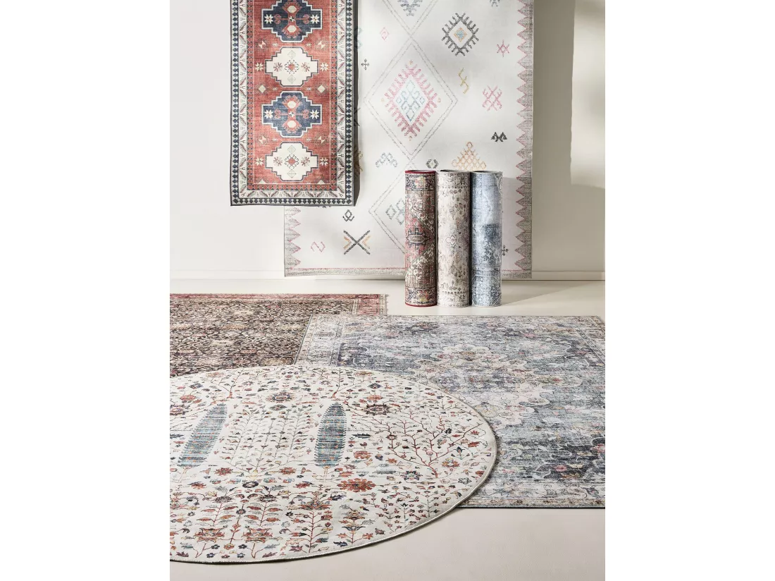 Tapis lavable George Turquoise ø 160 cm rond