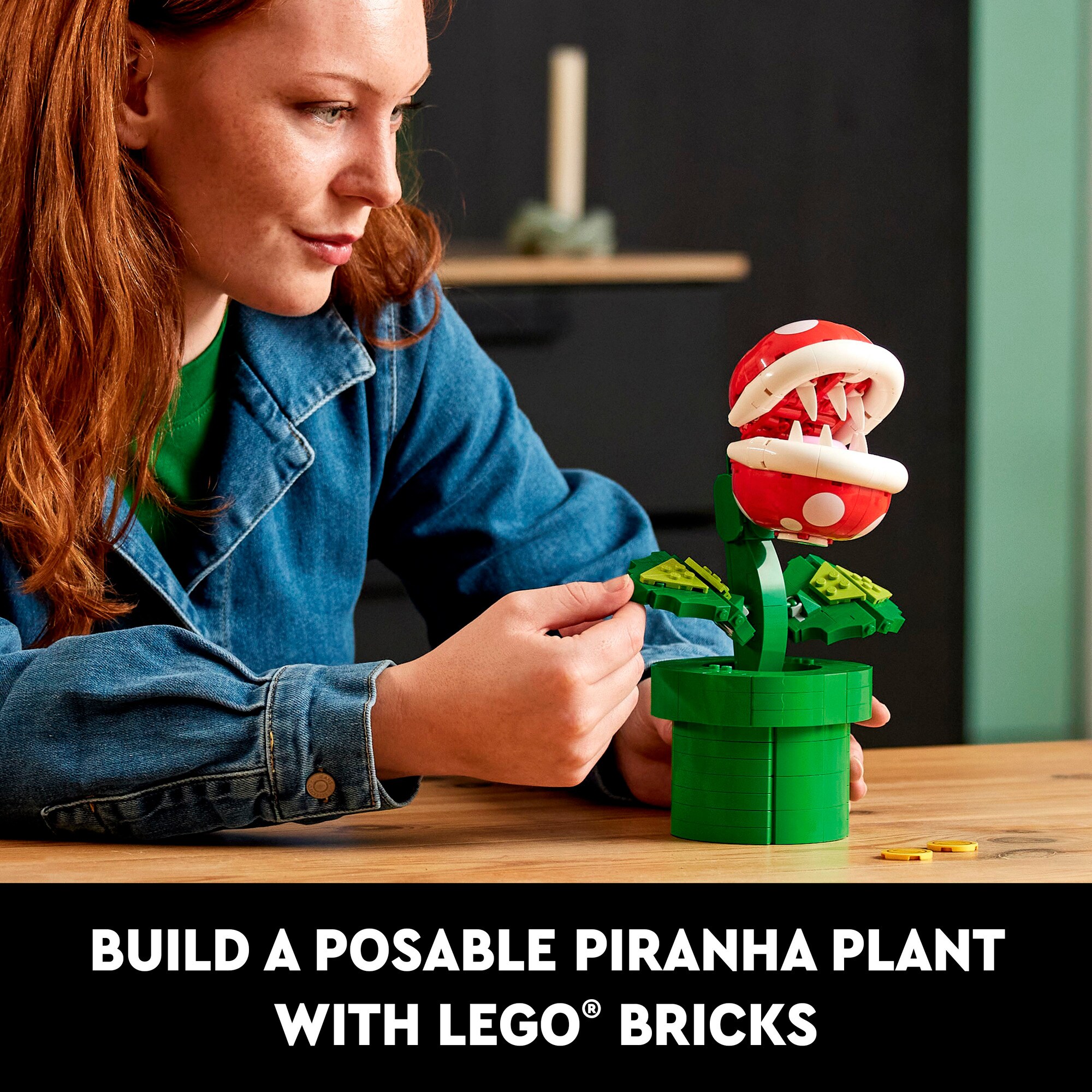 LEGO Konstruktionsspielzeug Super Mario Piranha-Pflanze