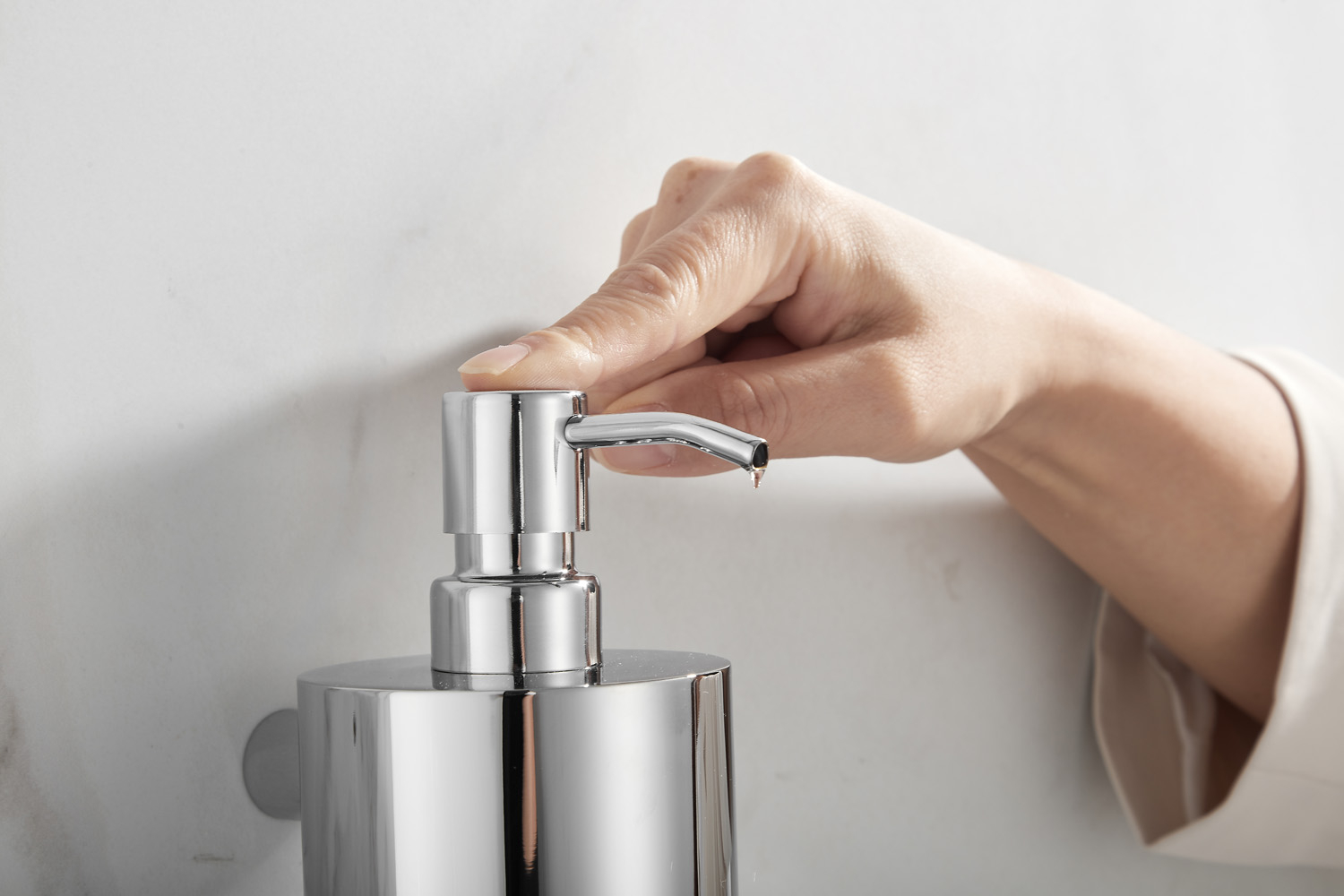 Saniclear Academy zeepdispenser RVS