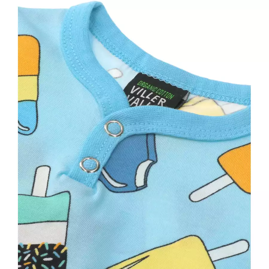 Villervalla Strampler Popsicle LGT Aruba blau