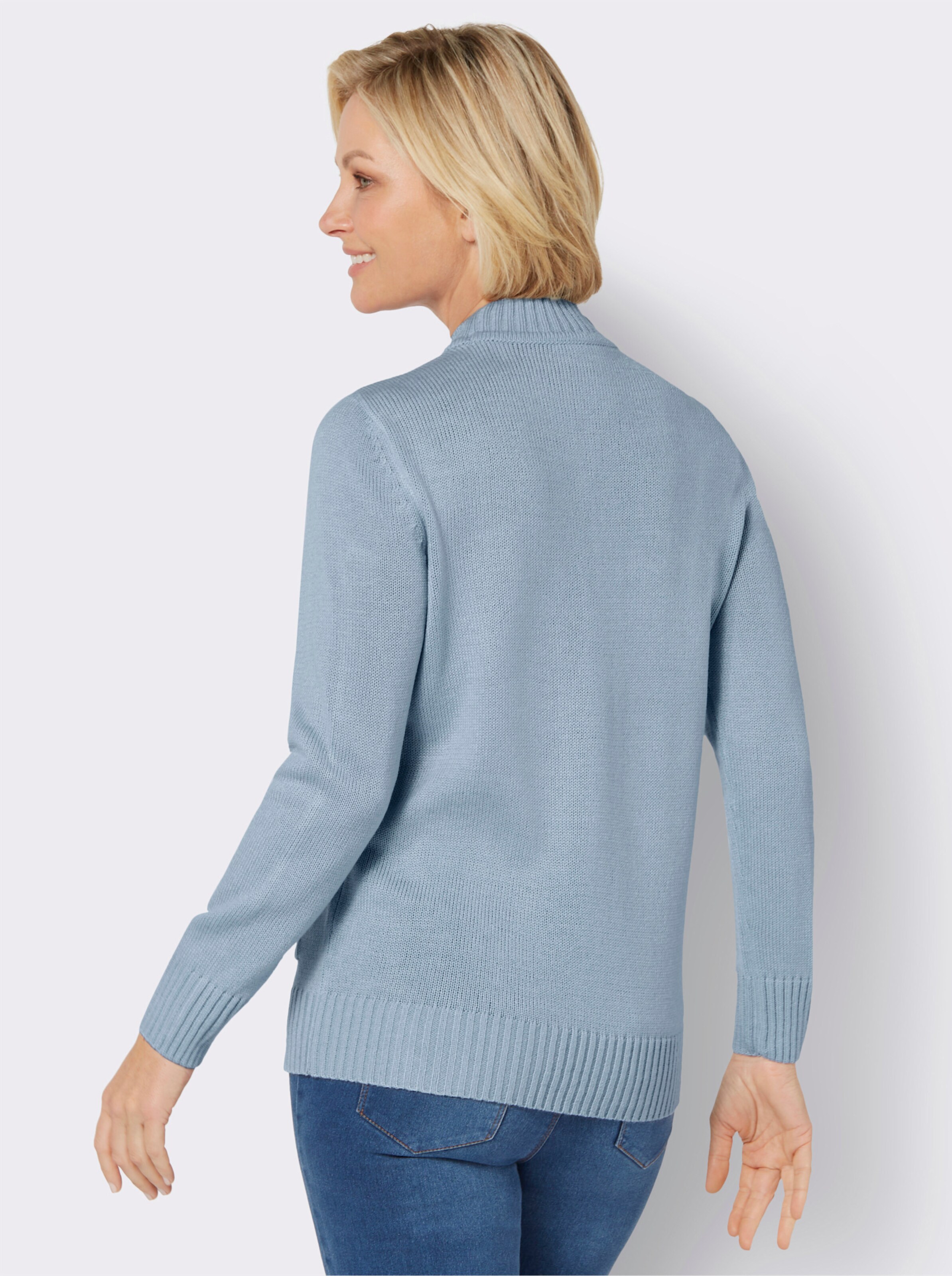 Stehkragen-Pullover